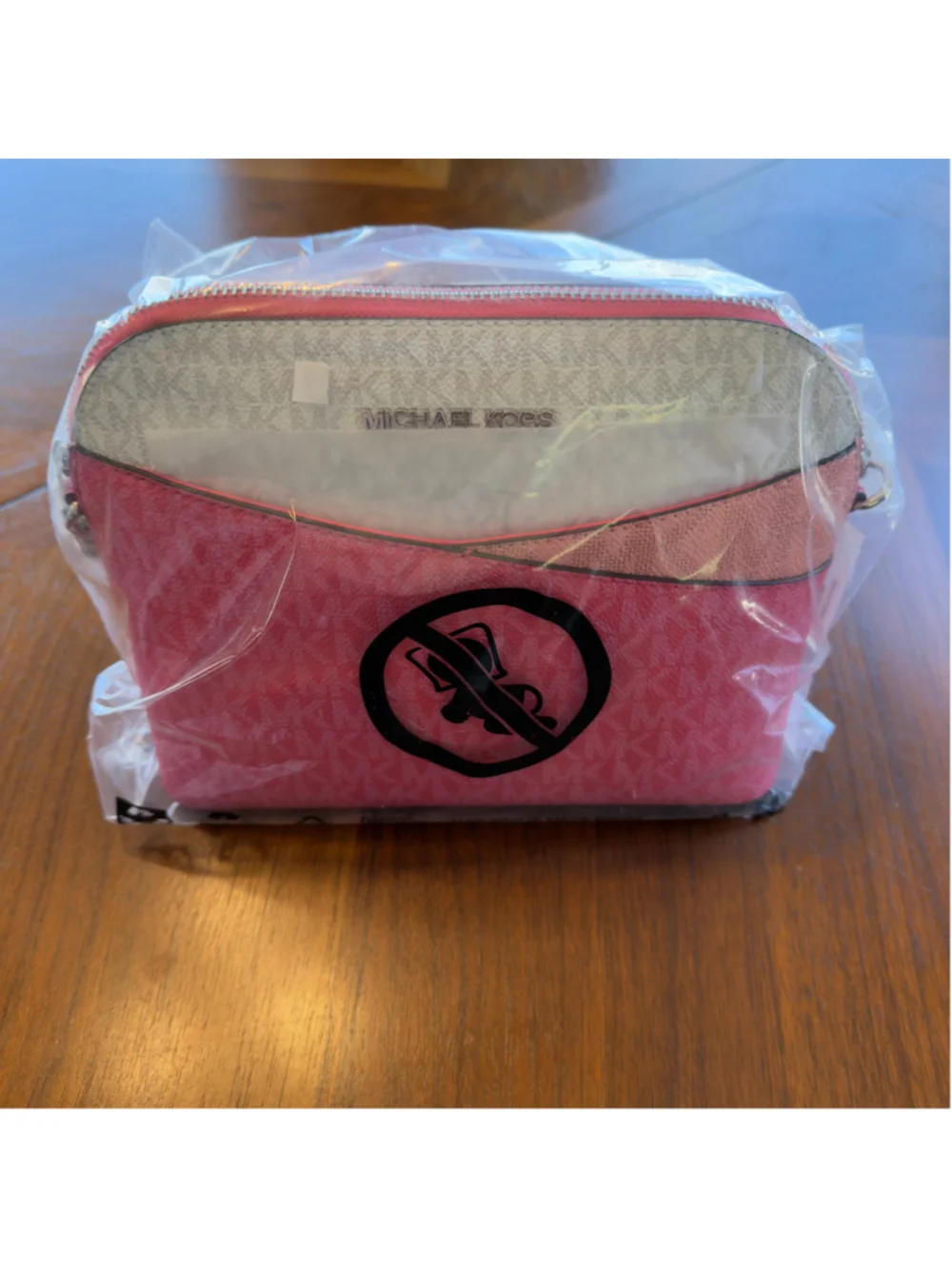 Michael Kors Jet Set Travel Colorblock Signature Logo Crossbody Hibiscus SKU767
